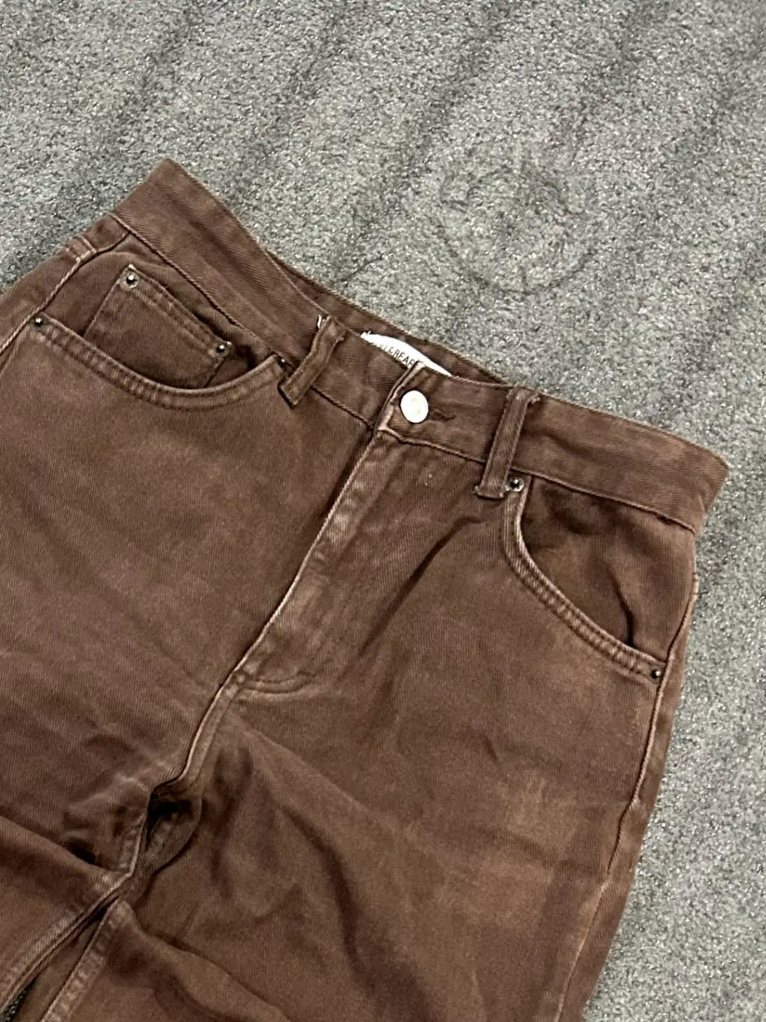 Denim Brown Baggy Jeans - 28 - hover view