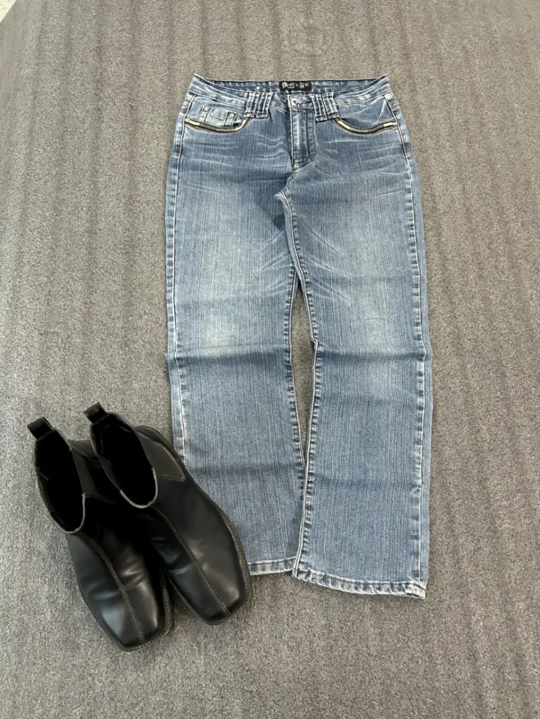 Denim Embroidery Jeans -  28