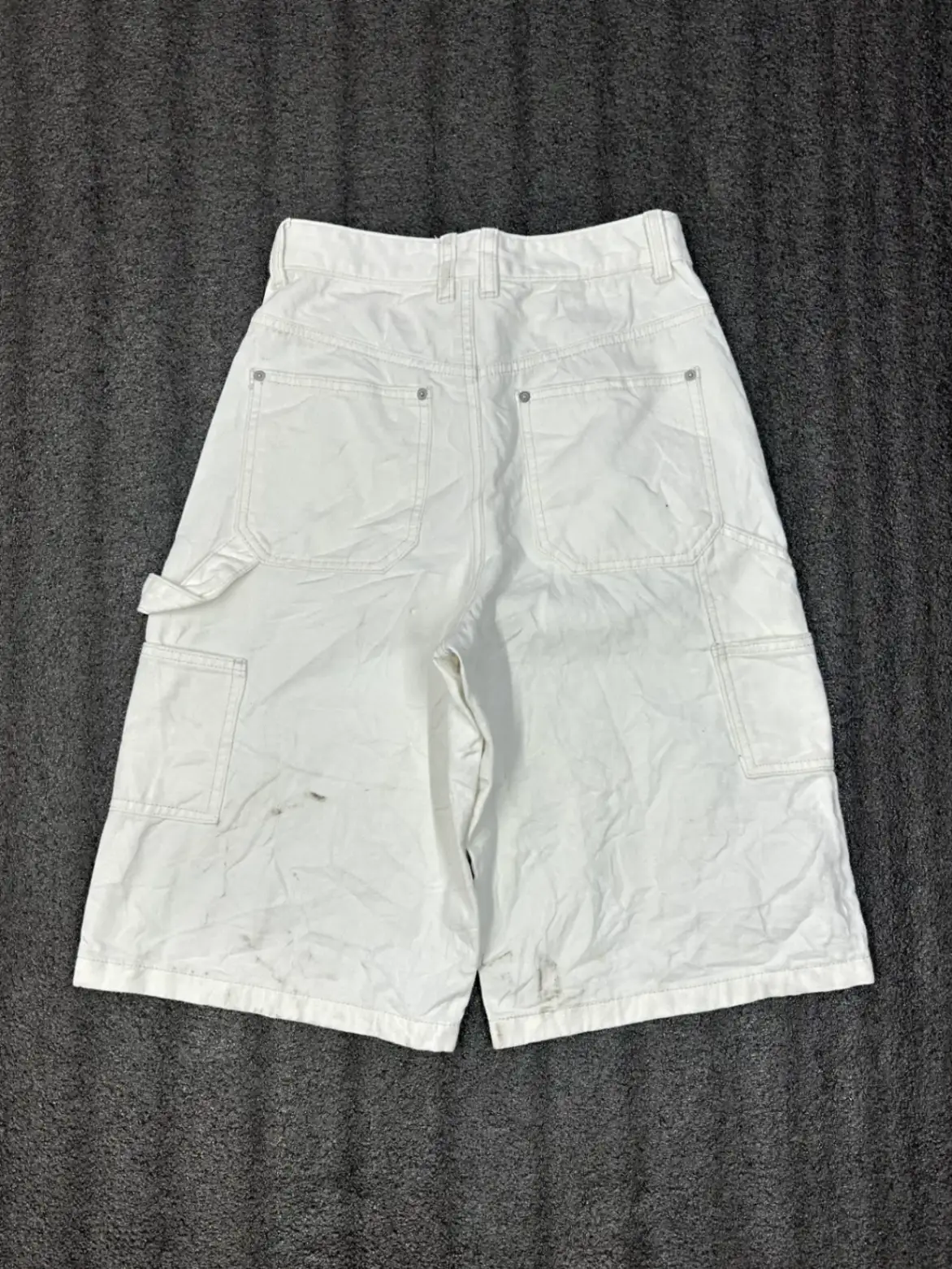 White 8 seconds Jorts - 28 - hover view
